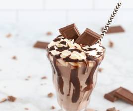 Chocolate ice cream shake